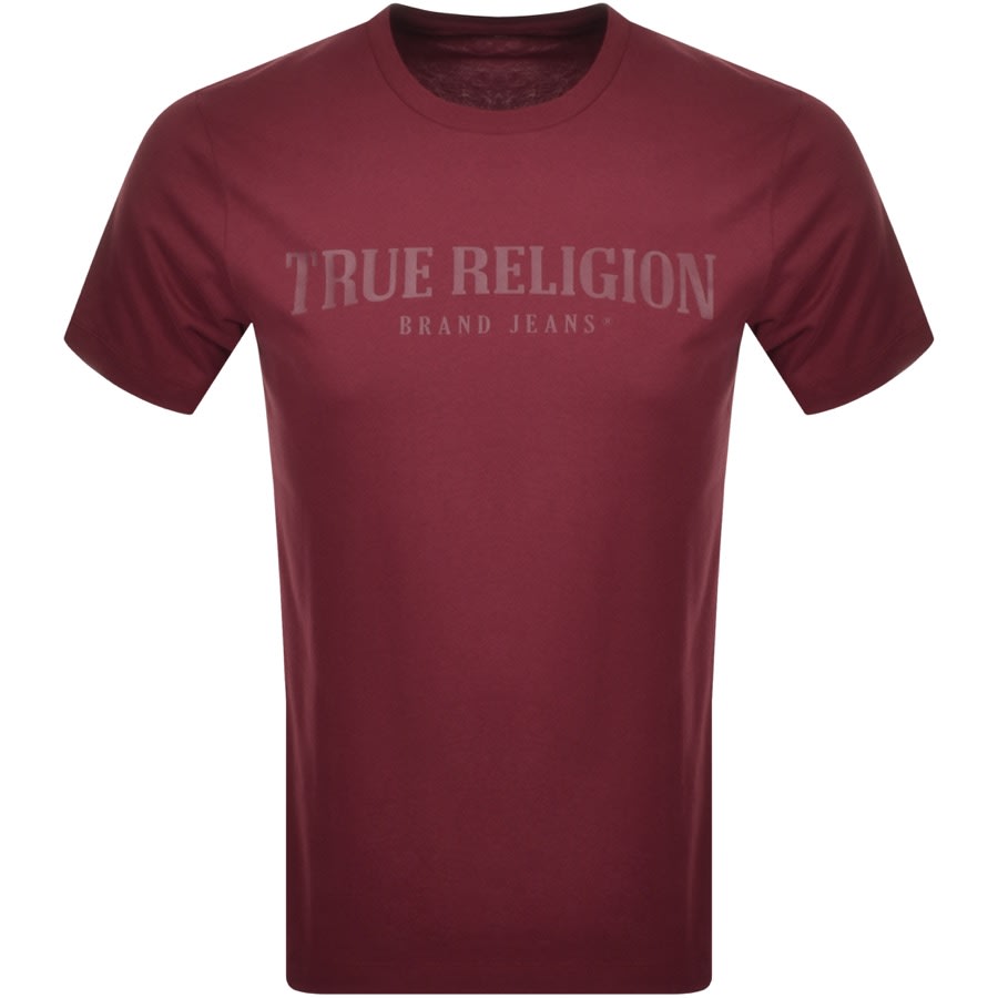 Alternative Image for ProductTrue Religion Arch Logo T Shirt Burgundy1